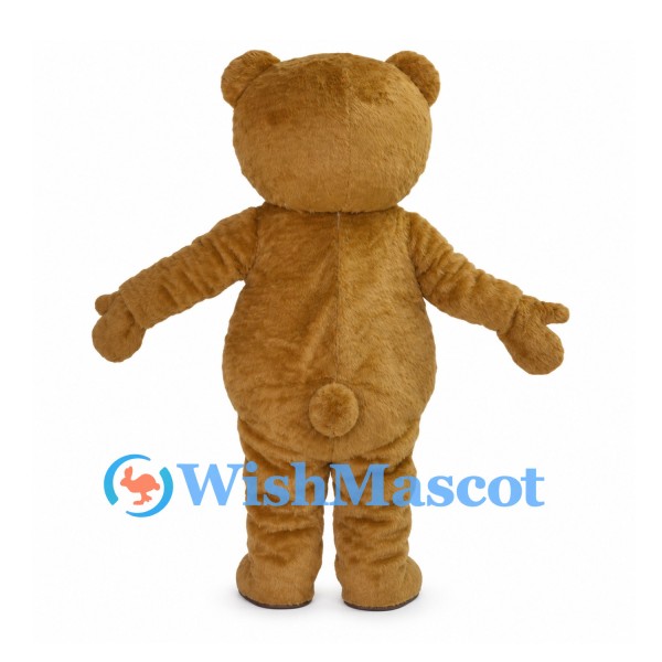 Brown Bear Mascot Costume with Cream Muzzle and Rounded Belly