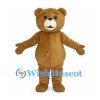Brown Bear Mascot Costume with Cream Muzzle and Rounded Belly