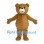 Brown Bear Mascot Costume with Cream Muzzle and Rounded Belly