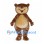 Brown Bear Mascot Costume with Golden Belly and Velvet Appearance