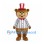 Bear Mascot Costume with Red Striped Top Hat and White Pinstripe Shirt