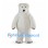Polar Bear Mascot Costume with Long White Fur and Black Claws