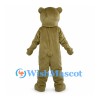 Olive Brown Bear Mascot Costume with Small Ears and Black Nose