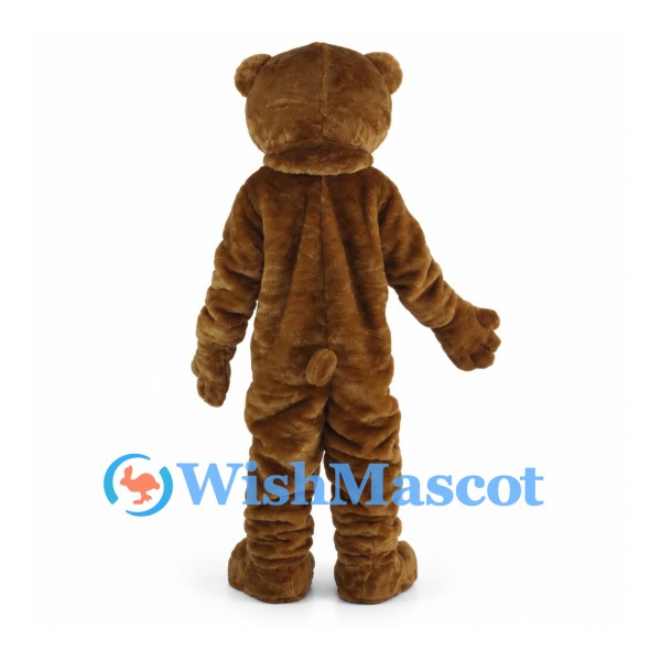 Brown Bear Mascot Costume with Cream Belly and Black Paw Pads