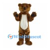 Brown Bear Mascot Costume with Cream Belly and Black Paw Pads