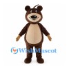 Brown Bear Mascot Costume with Cream Belly and Curved Head Tuft
