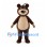 Brown Bear Mascot Costume with Cream Belly and Curved Head Tuft
