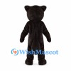 Black Bear Mascot Costume with Tan Face Patches and Pink Nose