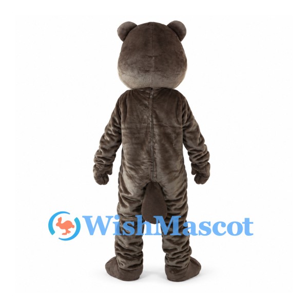 Gray Brown Bear Mascot Costume with Cream Muzzle