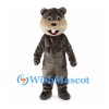Gray Brown Bear Mascot Costume with Cream Muzzle