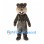 Gray Brown Bear Mascot Costume with Cream Muzzle