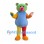 Multicolor Bear Mascot Costume with Green Head and Blue Belly