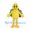 Peacock Mascot Costume in Yellow with Colorful Fan Tail