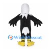 Eagle Mascot Costume in Black and White with Yellow Beak