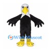 Eagle Mascot Costume in Black and White with Yellow Beak