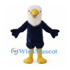 Eagle Mascot Costume in Navy and White with Shaggy Head