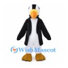 Puffin Mascot Costume in Black and White with Orange Beak