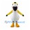 Toucan Mascot Costume with Large Black Beak and Yellow Wings
