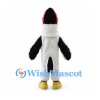 Woodpecker Mascot Costume in Black and White with Red Crest