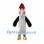 Woodpecker Mascot Costume in Black and White with Red Crest