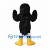 Toucan Mascot Costume in Black with Large Yellow Beak