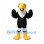 Toucan Mascot Costume in Black with Large Yellow Beak