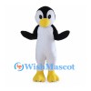 Penguin Mascot Costume in Black and White with Yellow Beak and Feet