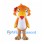 Orange Parrot Mascot Costume with Red Flower and White Belly