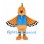 Hoopoe Mascot Costume in Orange with Blue Chest and Patterned Wings