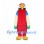 Red Parrot Mascot Costume with Blue Cream and Green Wings