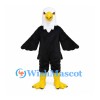 Eagle Mascot Costume in Black with White Head and Spread Wings