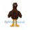 Brown Ostrich Mascot Costume with Long Neck and Curly Feather Texture