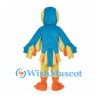 Blue and Yellow Parrot Mascot Costume with Orange Feet