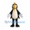 Black Bird Mascot Costume with Gold Crown and Cream Belly