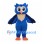 Blue Owl Mascot Costume with Cream Chest and Orange Feet