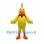 Yellow Rooster Mascot Costume with Red Comb and Tail
