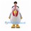 Ride On Chicken Mascot Costume with White Feathered Body and Red Comb