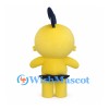 Yellow Chick Mascot Costume with Blue Eyes and Navy Head Tuft