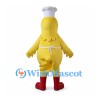 Rooster Chef Mascot Costume with White Hat and Apron