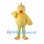 Yellow Chick Mascot Costume with Orange Beak and Lime Legs