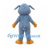 Blue Pig Mascot Costume with Orange Muzzle Belly and Paws