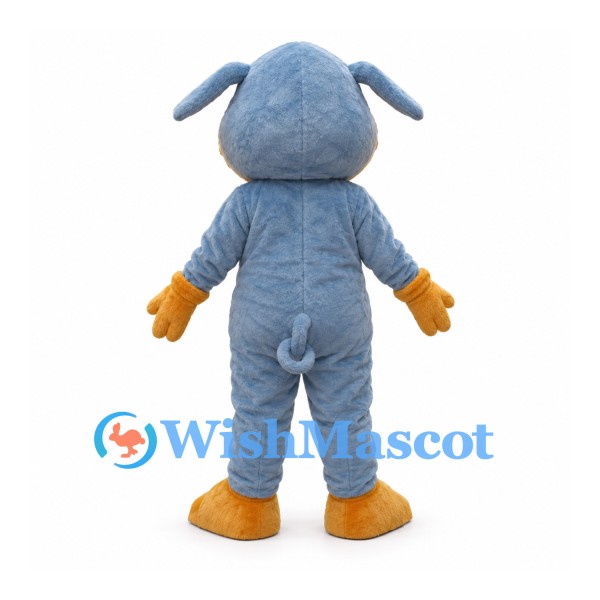 Blue Pig Mascot Costume with Orange Muzzle Belly and Paws