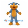Blue Pig Mascot Costume with Orange Muzzle Belly and Paws