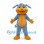 Blue Pig Mascot Costume with Orange Muzzle Belly and Paws