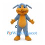 Blue Pig Mascot Costume with Orange Muzzle Belly and Paws