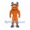 Orange Bull Mascot Costume with Muscular Body and Gray Horns