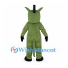 Green Donkey Mascot Costume with Black Mane and Hooves