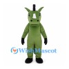 Green Donkey Mascot Costume with Black Mane and Hooves