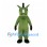 Green Donkey Mascot Costume with Black Mane and Hooves