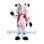 Cow Mascot Costume with Black Spots and Red Waistcoat
